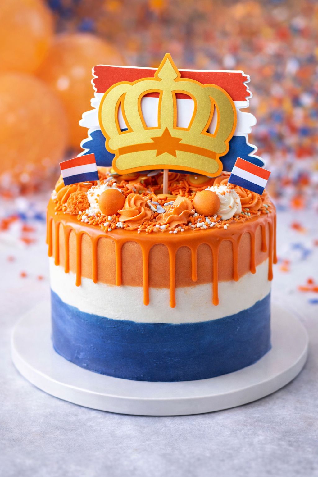 Koningsdag Taart Topper vlag