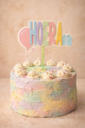 Hoera Taart Topper Pastel