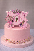Prinsessenkoets Taart Topper – Roze