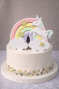 Unicorn met Regenboog Taart Topper