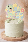 Schattige Dino HBD Taart Topper