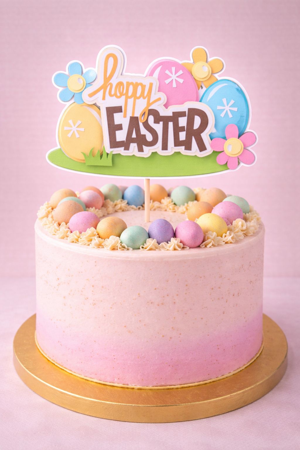 Happy Easter Taart Topper - Kleur