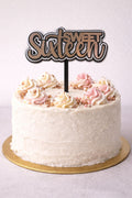 Sweet Sixteen - Taart Topper - Rosegoud