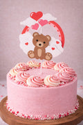 Hartjes met Beer – Taart Topper – Love Thema